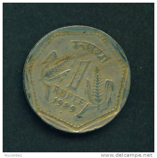 INDIA  -  1989  1 Rupee  Circulated As Scan - Inde