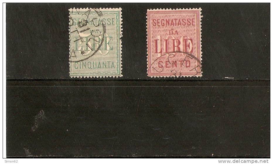 ITALIE  TIMBRES  TAXE  N 20/21     OBLITERE - Taxe
