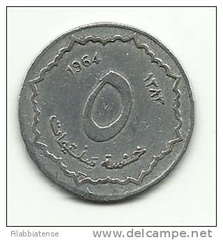 1964 - Algeria 5 Centimes, - Algeria