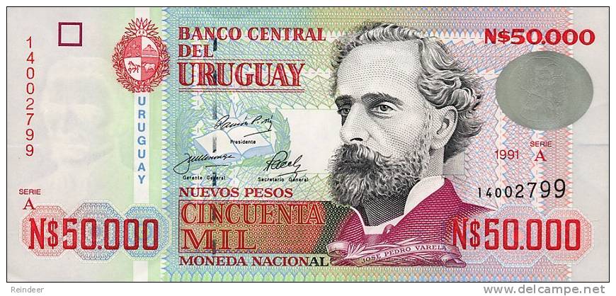 ® URUGUAY: 50000 Nuevos Pesos (1991) UNC - Uruguay