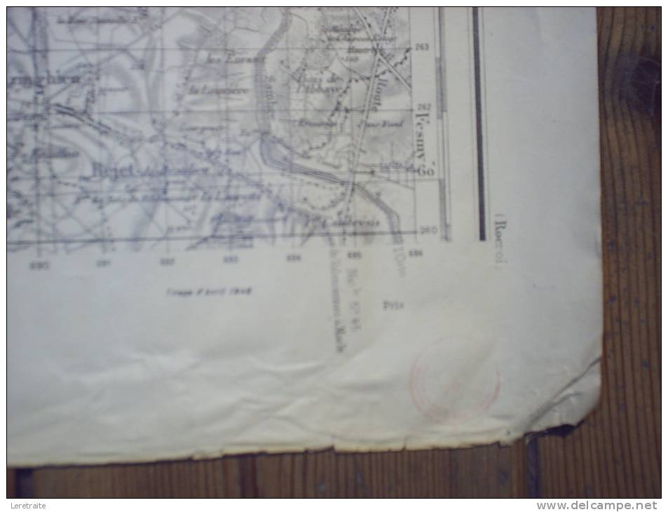 Carte De Cambrai, Quadrillage Kilométrique, Projection Lambert / Zone Nord, Tirage Avril 1946, Type 1889 - Mapas Topográficas