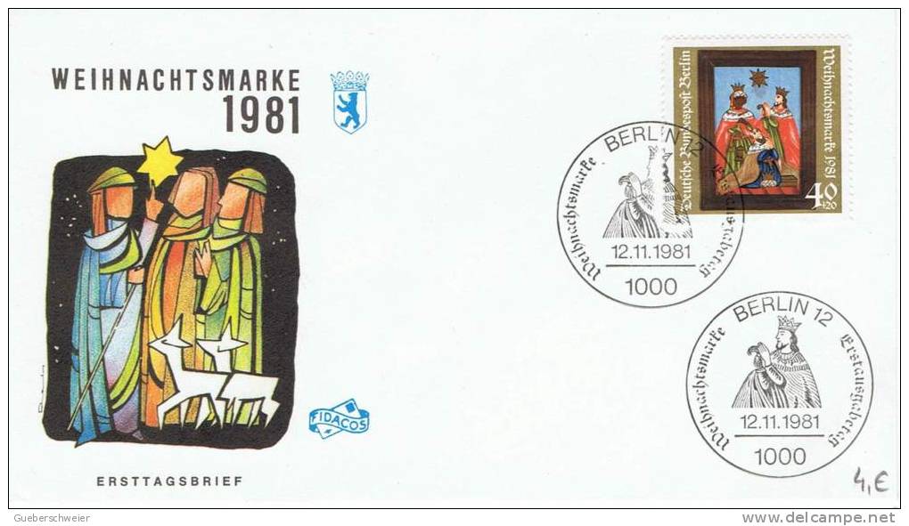 NOEL 39 - ALLEMAGNE BERLIN FDC Timbre De Noël 1981 - 1981-1990