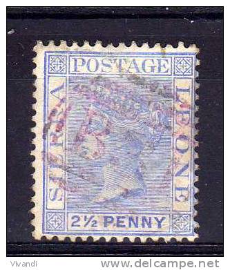 Sierra Leone - 1891 - 2&frac12;d Definitive (Watermark Crown CA) - Used - Sierra Leone (...-1960)