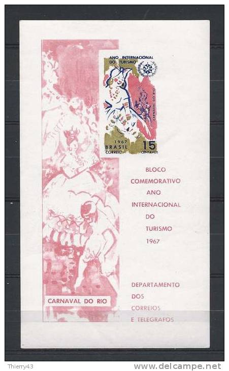 Brasil 1967  -  Int. Year Of Tourism  - M/S  Y&T B22  Mi. B22    MH, Avec Charniere, Ungebraucht - Blocs-feuillets