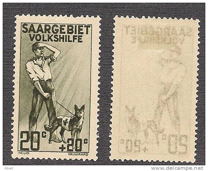 Saargebiet Volkshilfe 1927 - Michel Nr. 122 Mit Plattenfehler I Mit Falzrest - Unused Stamps