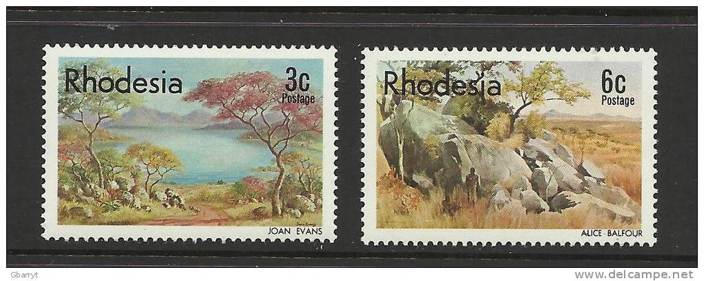 Rhodesia Scott # 381 - 386 MNH VF Complete Landscape Paintings. Art....................................H65 - Rhodesien (1964-1980)