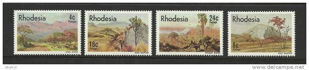 Rhodesia Scott # 381 - 386 MNH VF Complete Landscape Paintings. Art....................................H65 - Rhodésie (1964-1980)