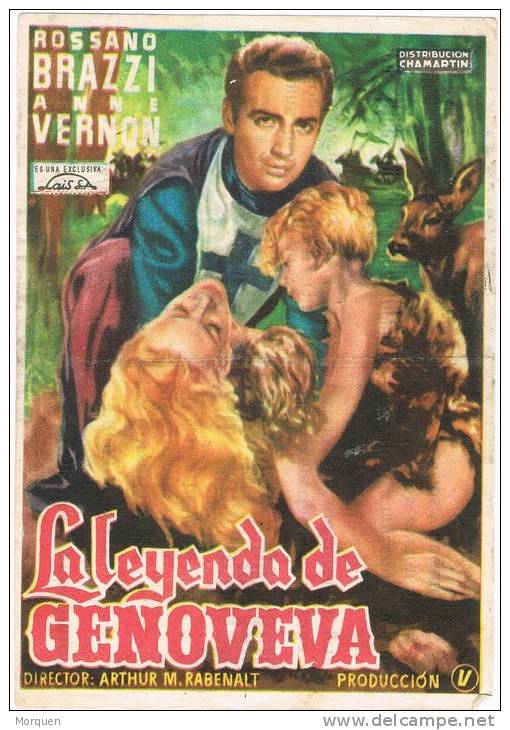 0090. Programa De Cine 1955. LA LEYENDA De GENOVEVA. Rossano Brazzi - Film