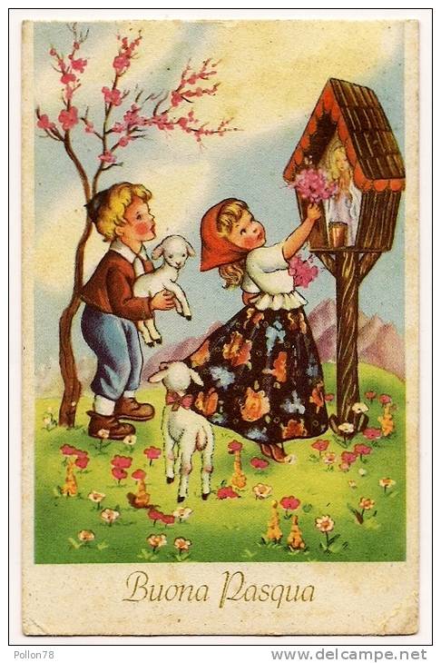 BUONA PASQUA - BAMBINI - 1954 - Formato Piccolo - Pasqua