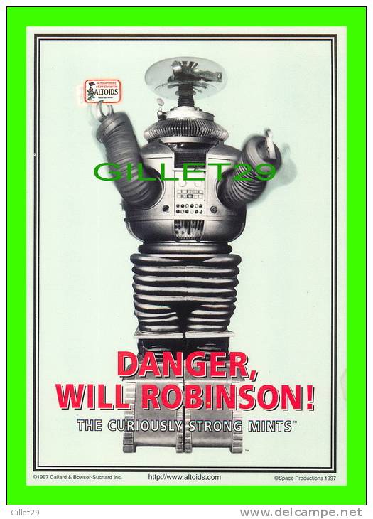 ADVERTISING - ALTOIDS - ROBOT,DANGER WILL ROBINSON ! - THE CURIOUSLY STRONG MINTS - 1997 CALLARD &amp; BOWSER-SUCHARD IN - Publicité