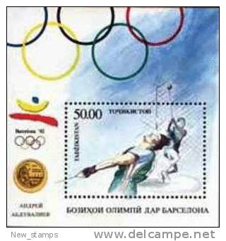 Tajikistan 1993 Summer Olympic Games Barcelona Block MNH - Tajikistan