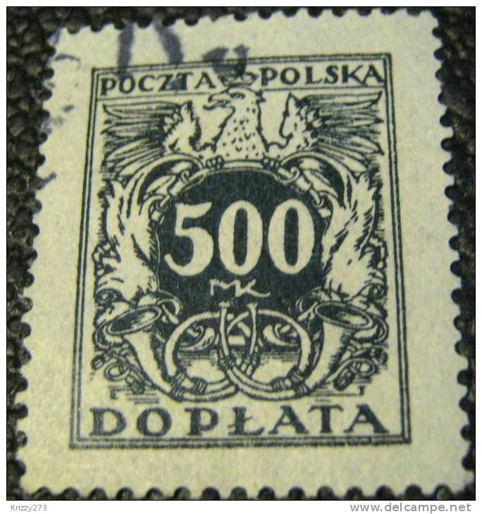 Poland 1921 Postage Due 500mk - Used - Postage Due