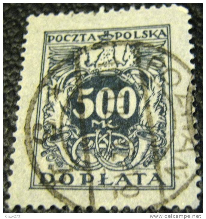 Poland 1921 Postage Due 500mk - Used - Portomarken