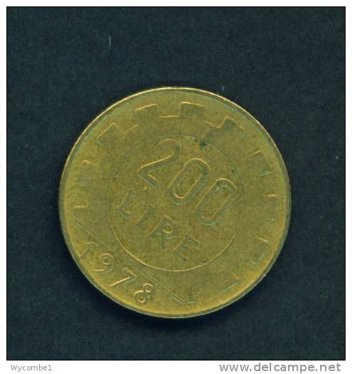 ITALY  -  1978  200 Lira  Circulated As Scan - 200 Lire