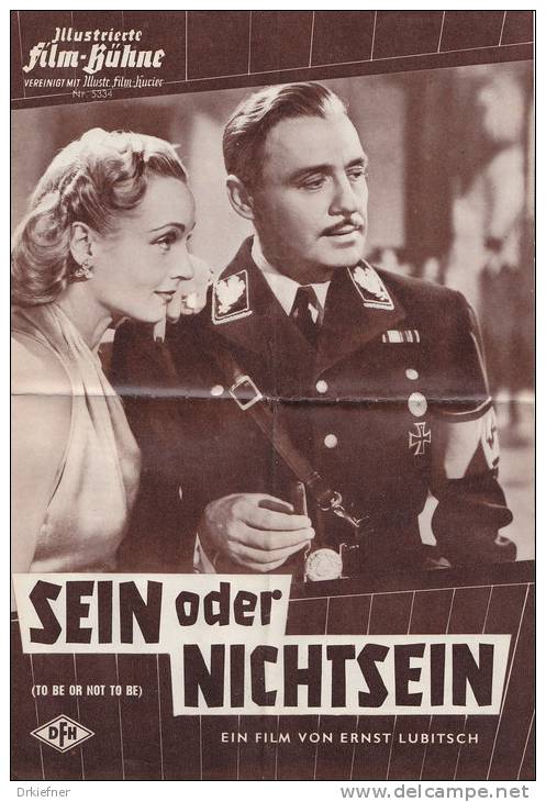 Sein Oder Nichtsein, Film 1942, Illustrierte Film-Bühne, Nr 5334, 194 Seiten, 12 Abb., DinA 4 - Riviste