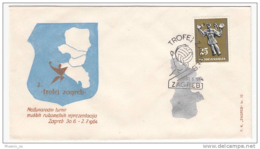 YUGOSLAVIA - International Handball Tournament Men's Representation, Zagreb 1964, Commemorative Seal - Hand-Ball