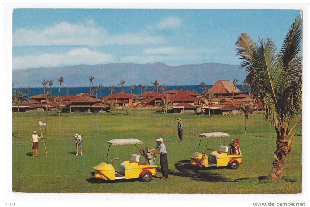 SPORTS GOLF ROYAL LAHANIA GOLF COURSE AT KAANAPALI BEACH ISLAND OF MAUI HAWAIIAN ISLANDS OLD POSTCARD - Golf