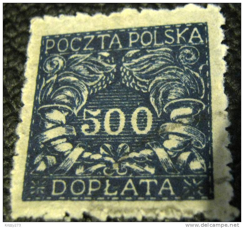 Poland 1919 Postage Due 500h - Used - Segnatasse