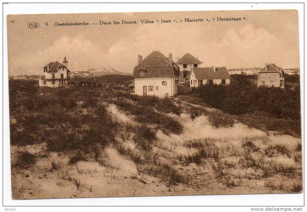 22663  - Oostduinkerke Dans  Les  Dunes  Villas Jean - Mariette  Hermitage -   édit  PIB - Oostduinkerke