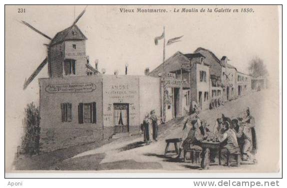 VIEUX MONTMARTRE ( Le Moulin De La Galette  En 1850 ) - Distretto: 18