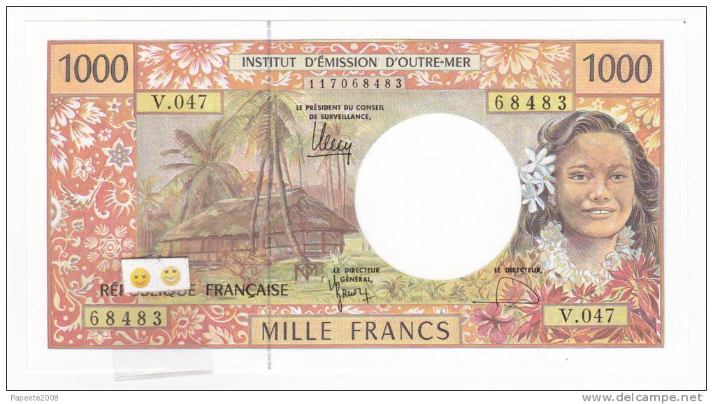 Polynésie Française / Tahiti - 1000 FCFP / V.047 / 2012 / Signatures Barroux-Noyer-Besse - Neuf / Jamais Circulé - French Pacific Territories (1992-...)