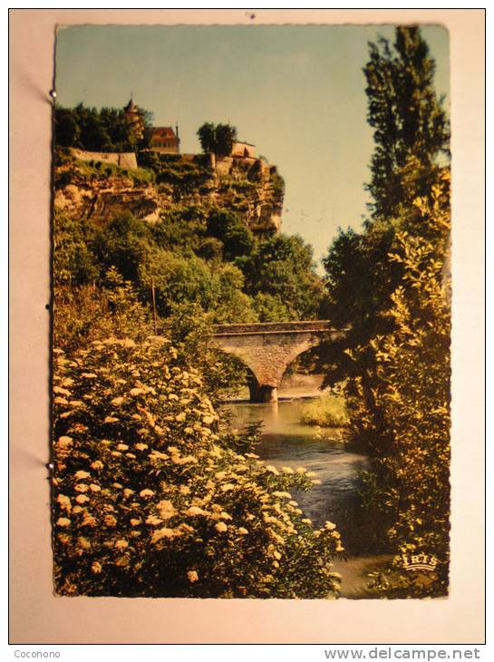 Belcastel - La Falaise Et Le Chateau Au Confluent De L'Ouysse Et De La Dordogne - Lacave