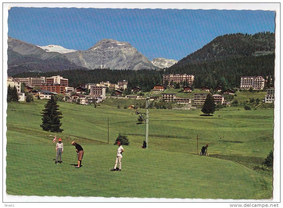 SPORTS GOLF GOLF COURSE CRANS S/SIERRE 1500 M SWITZERLAND POSTCARD - Golf