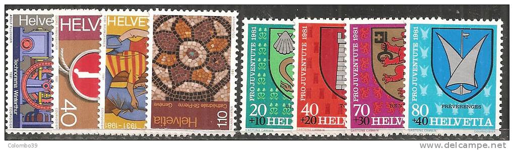 Svizzera 1981 Nuovo** - Yv.1135/42  Mi.1206/13 - Nuovi