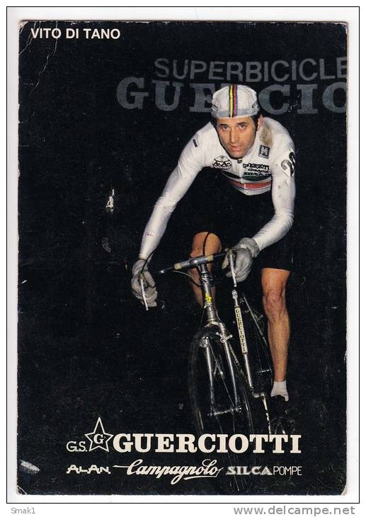 SPORTS CYCLING VITO DI TANO SUPERBICICLE GUERCIOTTI  POSTCARD 1987. - Cycling