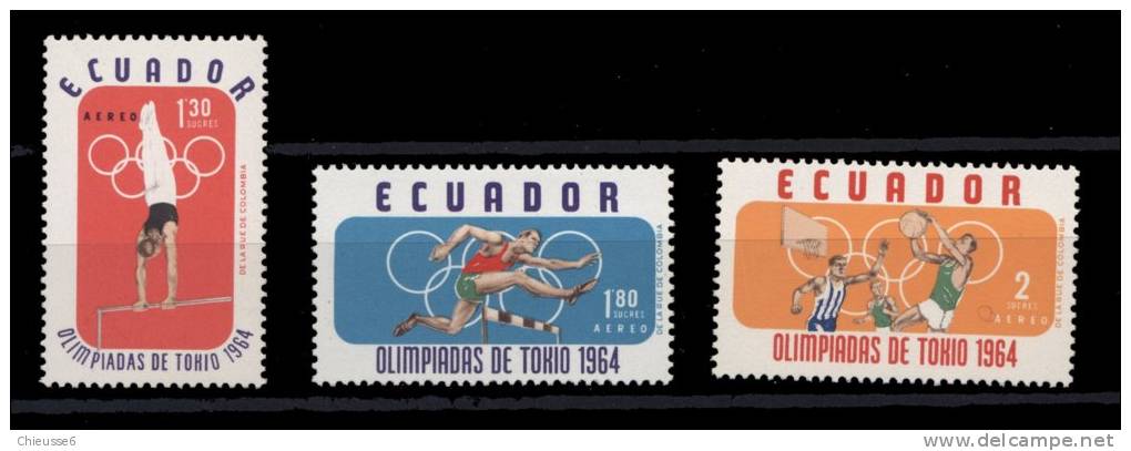 Equateur ** PA 433 à 435  - JO De Tokyo 1964 - Ecuador