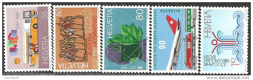 Svizzera 1987 Nuovo** - Yv.1269/73   Mi.1335/39 - Nuovi