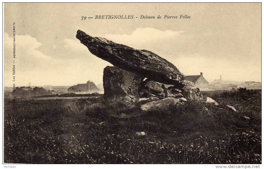 CPA  85   BRETIGNOLLES---DOLMEN DE PIERRE FOLLES - Bretignolles Sur Mer