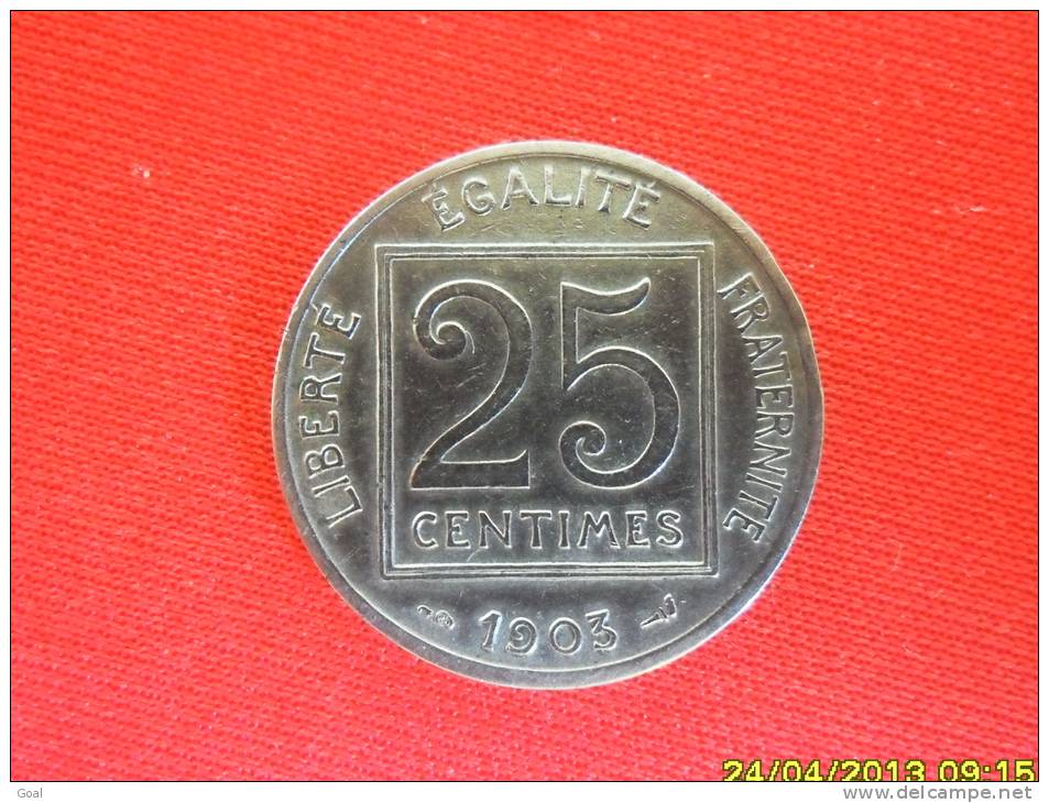 25 Centime "Patey" 1903/ SUP. - Autres & Non Classés