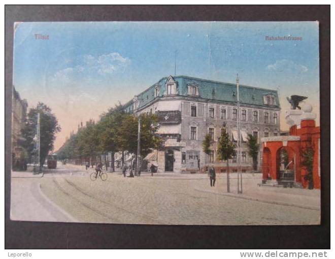 AK TILSIT Bahnhofstrasse 1941 /  D*6100 - Ostpreussen