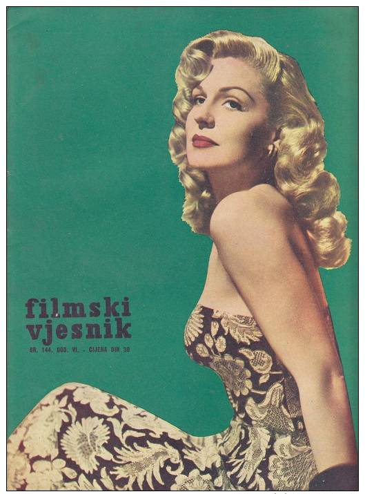 ACTORS MAGAZINE FILMSKI VJESNIK COVER PAGE ZULLY MORENO BACK PAGE JOHN GAVIN 16 PAGES SIZE 22X3 - Slav Languages