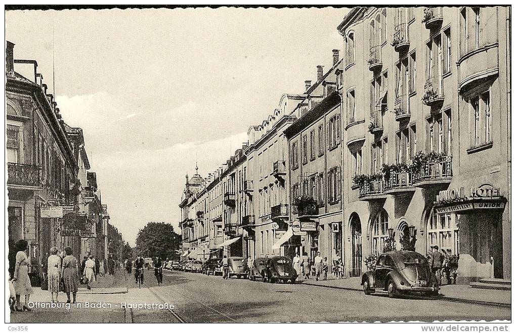 CPA OFFENBURG IN BADEN  Hauptstrabe , Animées Automobiles Cox Split - Offenburg