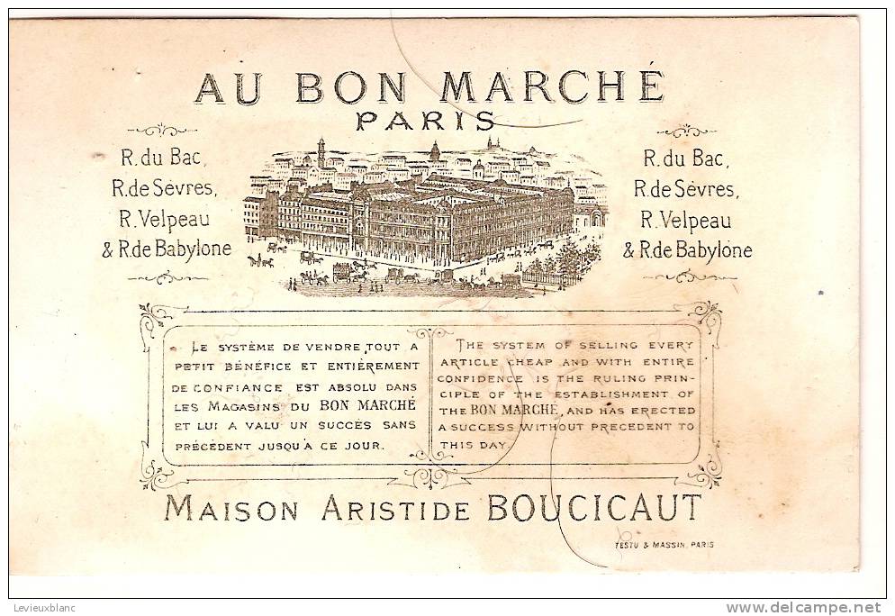 Chromos "Au Bon Marché"/Aristide Boucicaut /Jeux/Volant/Testu & Massin/vers 1880-85       IM304 - Au Bon Marché