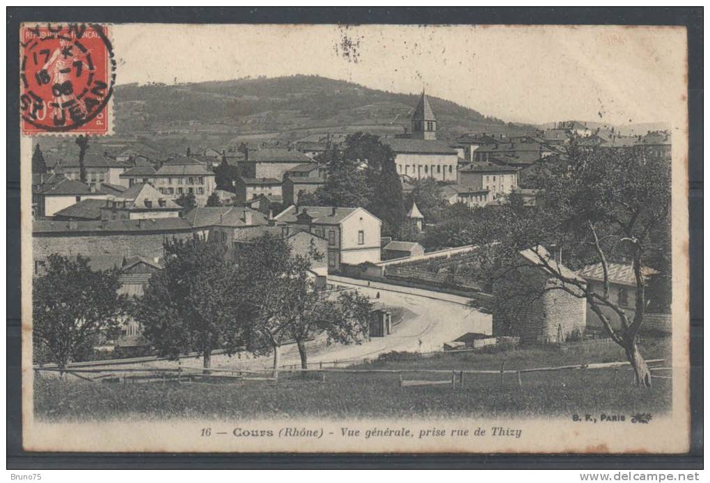 69 - COURS - Vue Générale, Prise Rue De Thizy - BF 16 - Other & Unclassified