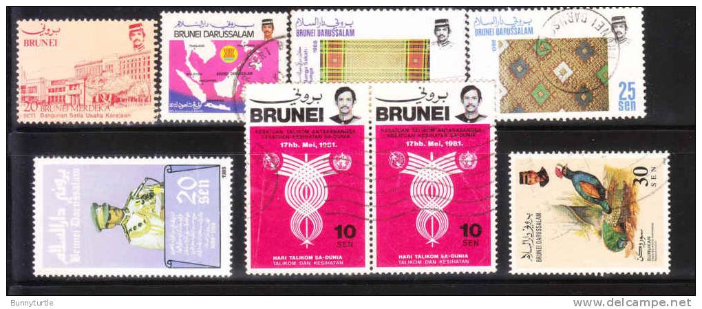 Brunei 1981-93 Collection Birds ASEAN 20th Commonwealth Used - Brunei (...-1984)