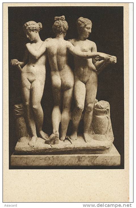 Bengazi Museum Les 3 Graces Scuplture Nude Women Expo Coloniale Paris 1931 - Libye