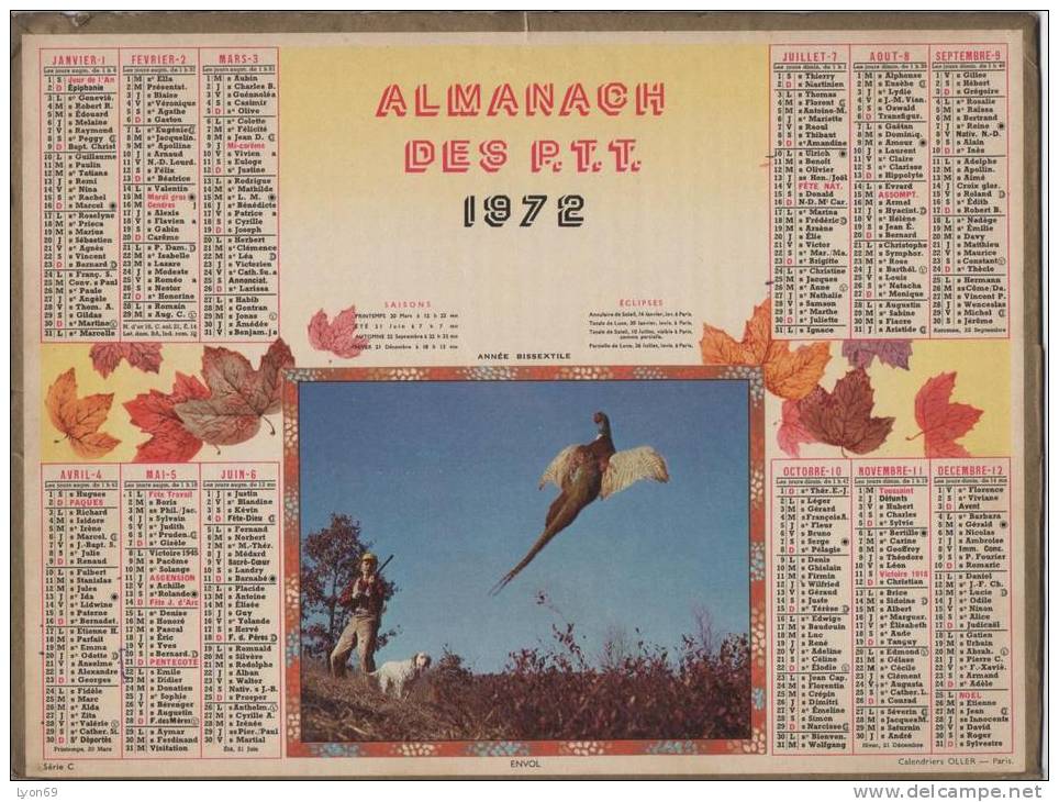 ALMANACH DES PTT 1972  EDITEUROLLER - Grand Format : 1971-80