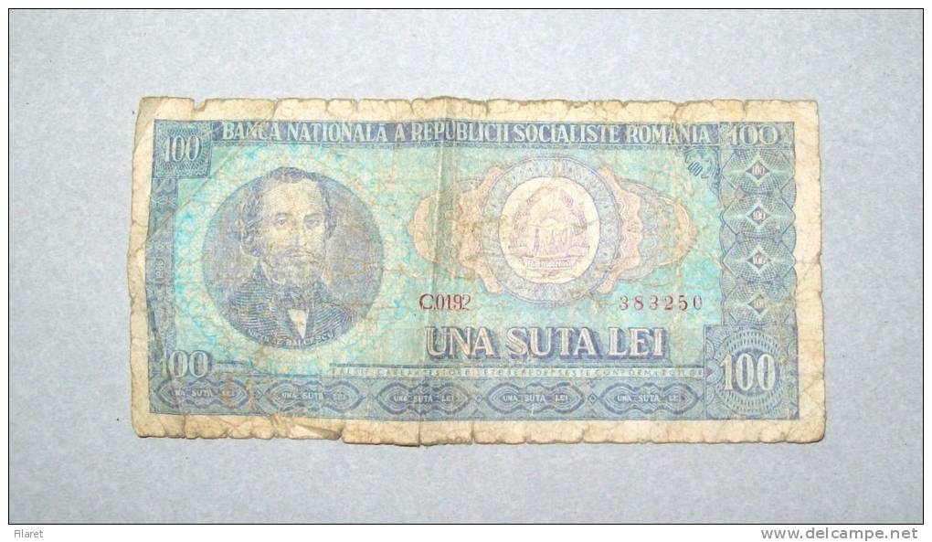 ROMANIA-100 LEI,COMUNIST PERIOD - Roumanie