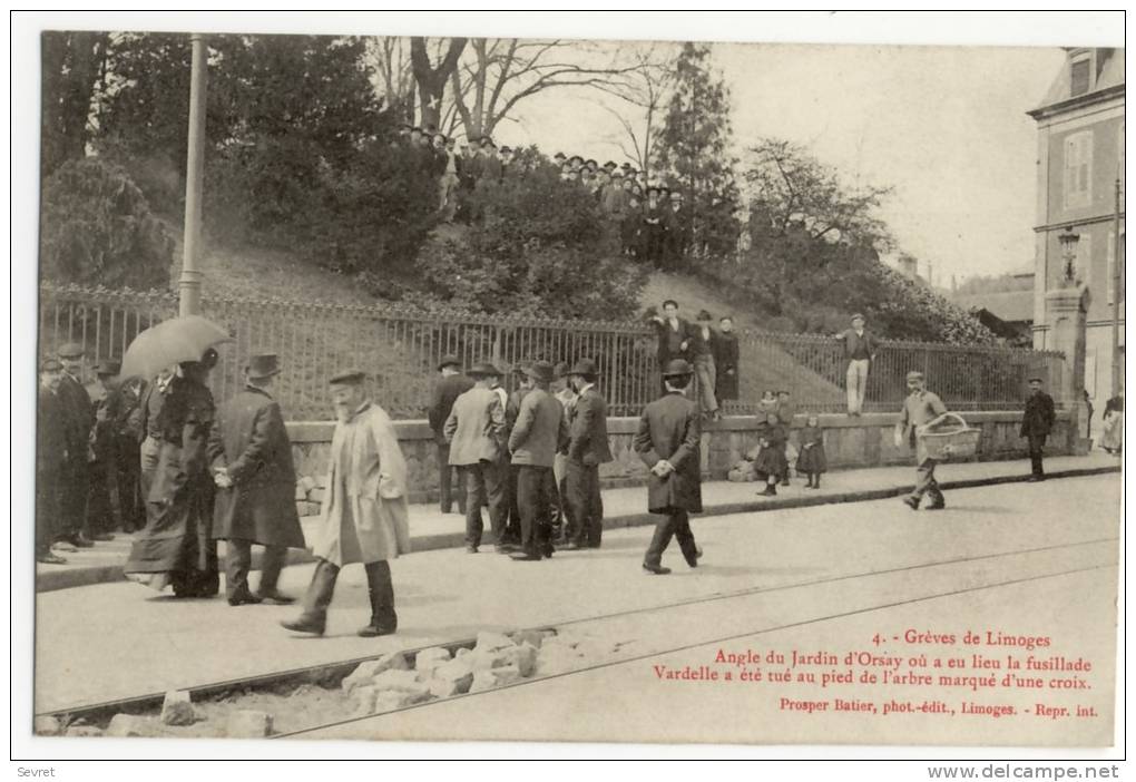 GREVES DE LIMOGES  - Angle Du Jardin D'Orsay Où A Eu Lieu La Fusillade .... - Oradour Sur Glane