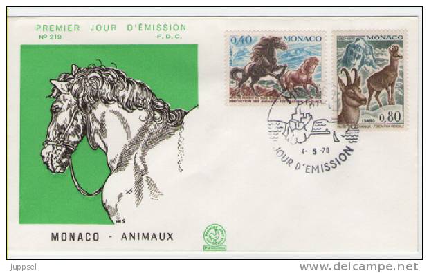 FDC Monaco 1970 Animaux / Animals II - Sonstige & Ohne Zuordnung