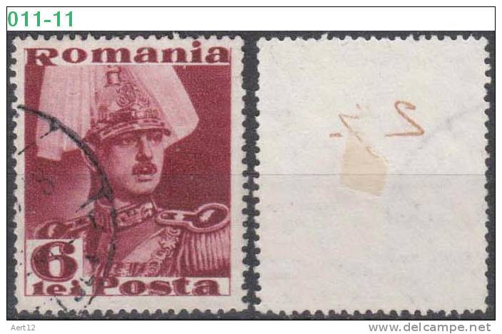 ROMANIA, 1935, King Carol II; Sc. /Mi. 453/ 498 - Gebraucht