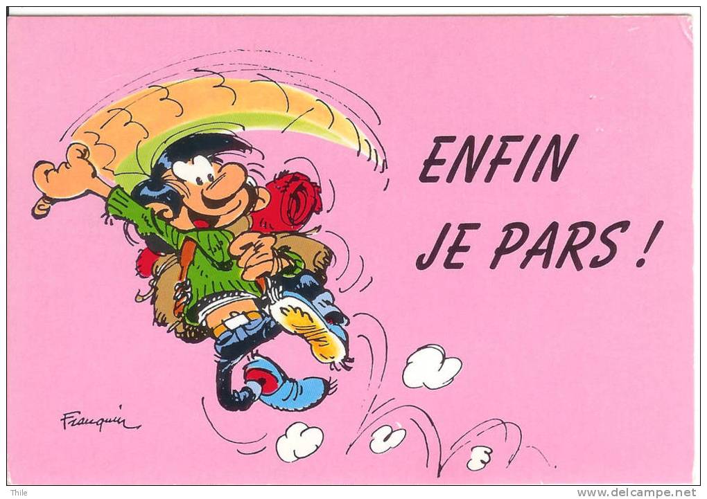 Gaston Lagaffe - Enfin Je Pars ! - Dessin: André FRANQUIN - Bandes Dessinées