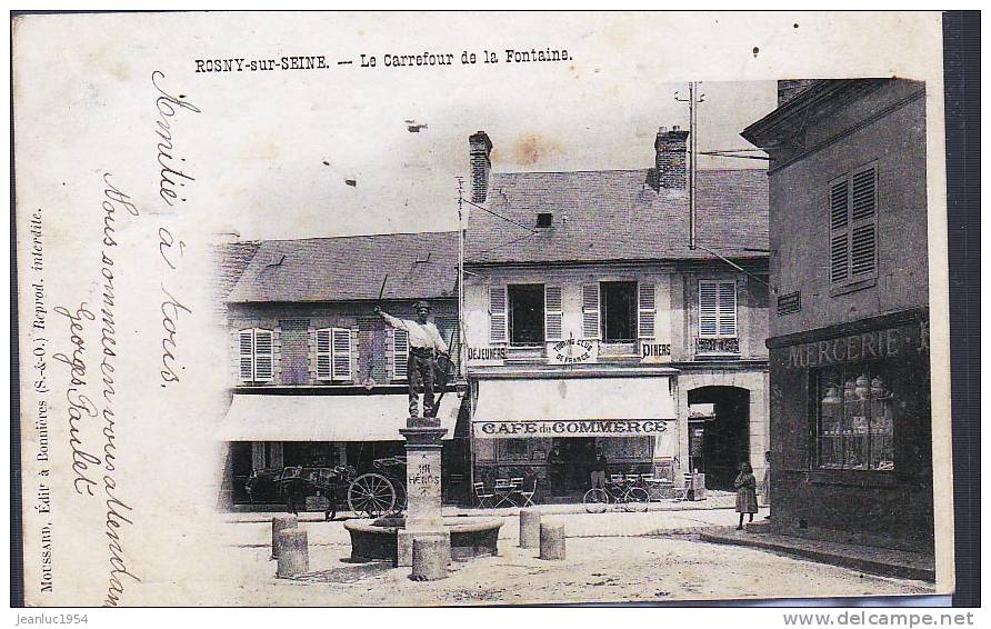 ROSNY  Sur Seine LE CARREFOUR         VRAI PERSONNAGE COME STATUE - Rosny Sur Seine