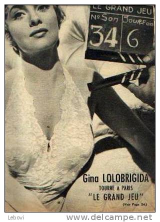 (CINEMA ) "GINA LOLOBRIGIDA" Lot De 3 Revues Reprenant Articles Et Photos (voir Description) - Magazines