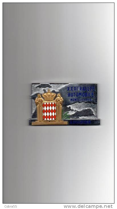 Lot De 3 Plaques émaillées Des 30ème  ,31 ème , Et 32ème Rallye De Monte Carlo : équipier Et H. GREDER - Habillement, Souvenirs & Autres