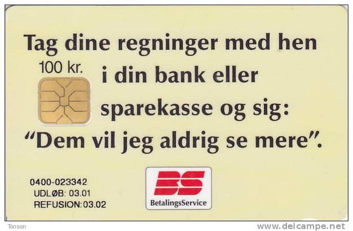 Denmark, DD 203b, Bs Regninger, Only 19968 Issued, 2 Scans.   03.01 - Danemark